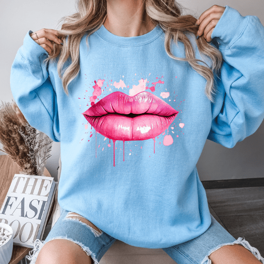 Graphic Lips Crewneck - Creations by Stephanie