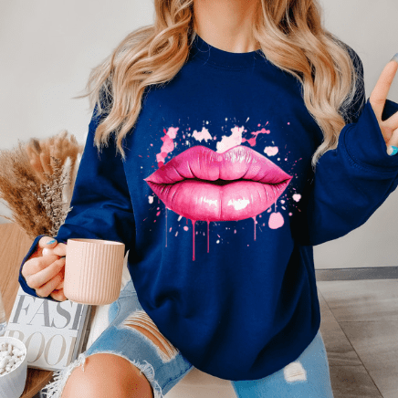 Graphic Lips Crewneck - Creations by Stephanie