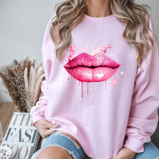 Graphic Lips Crewneck - Creations by Stephanie