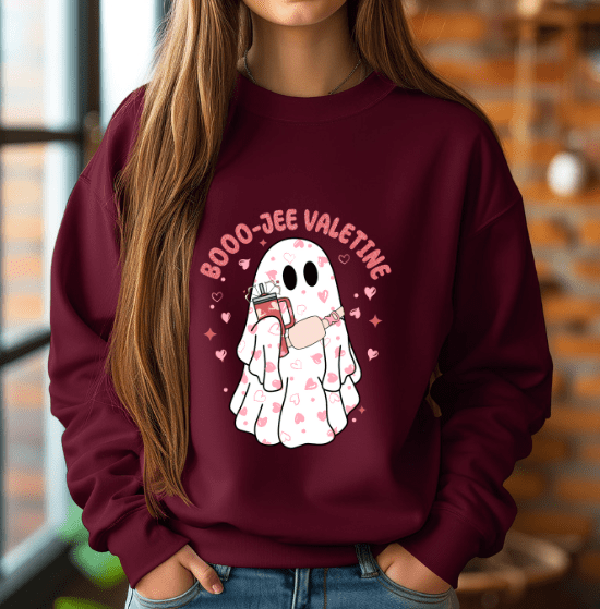 Boo-Jee Valentine Crewneck - Creations by Stephanie