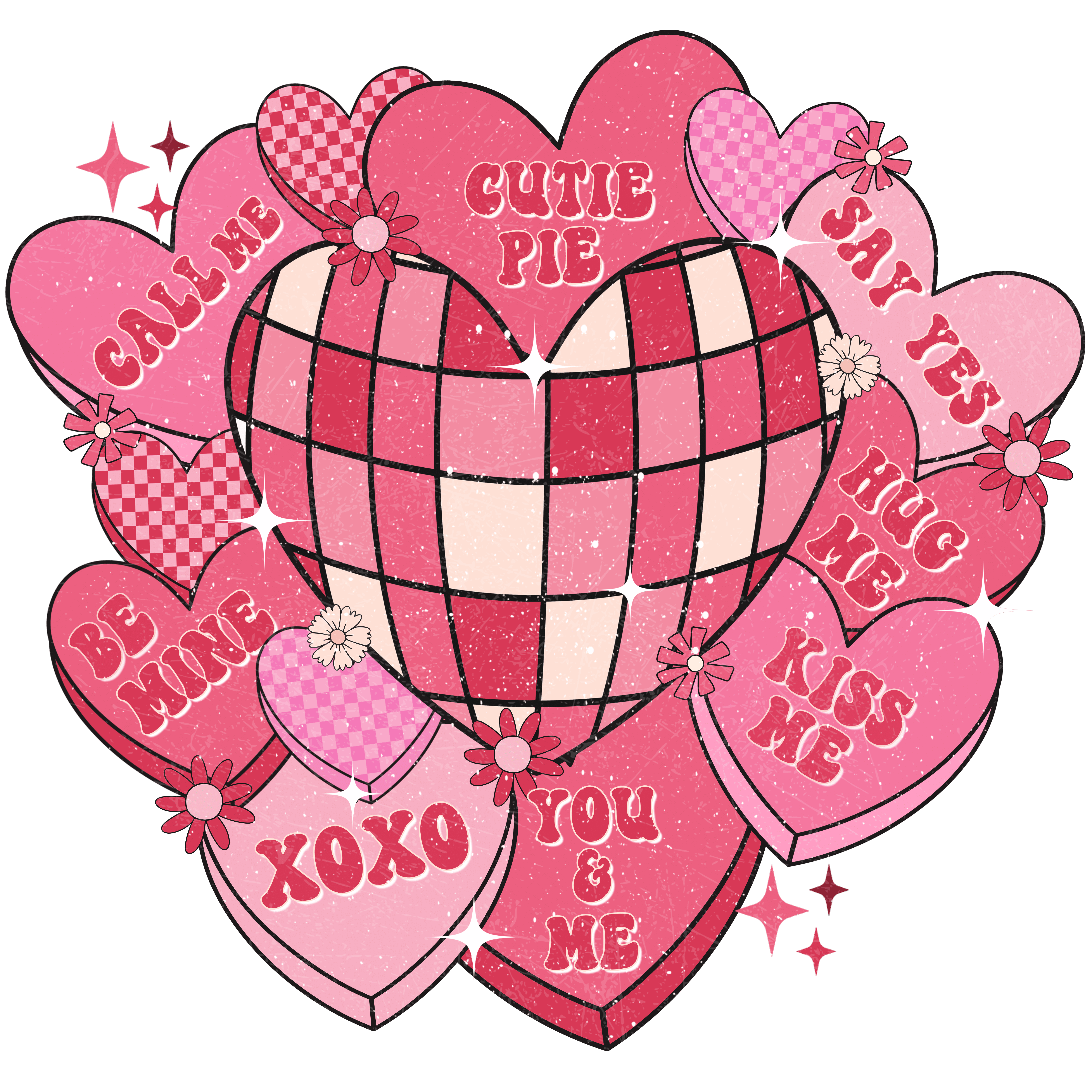 Retro Valentines Day Trendy DTF Transfers 35 Designs. - Creations by Stephanie