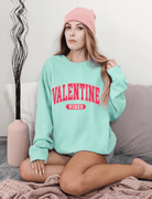 Valentine's Day Comfort Color Womens Crewneck Sweatshirt. - Creations by Stephanie