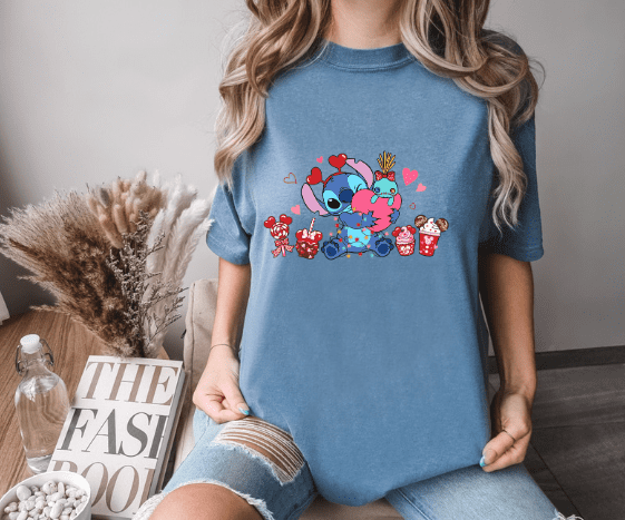 Valentines Day Stitch T-Shirt - Creations by Stephanie