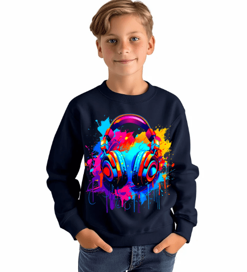 Headphone Crewneck - Creations by Stephanie