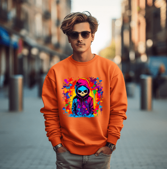 Graffiti Skull Boy Crewneck - Creations by Stephanie