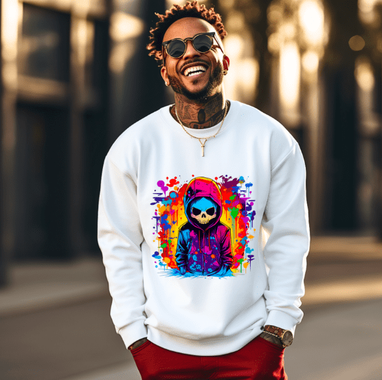 Graffiti Skull Boy Crewneck - Creations by Stephanie