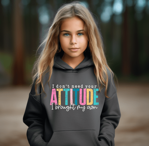 Valentines Day I Don't Need Your Attitude I Brought My Own Hoodie. - Creations by Stephanie