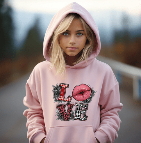 Valentines Day Love Hoodie - Creations by Stephanie