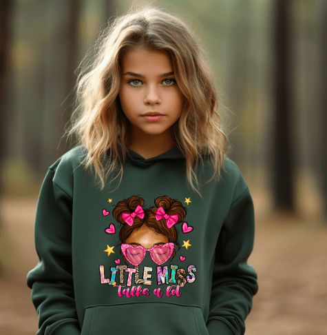 Valentines Day Little Miss Talks a lot Hoodie. - Creations by Stephanie