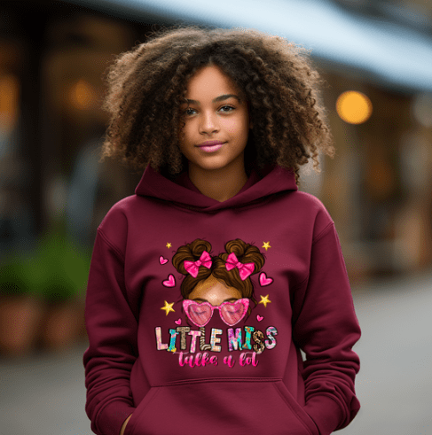 Valentines Day Little Miss Talks a lot Hoodie. - Creations by Stephanie