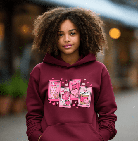 Valentine's Day Cafecito Y Chisem Hoodie - Creations by Stephanie