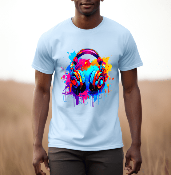 Trendy Headphone T-Shirt - Creations by Stephanie