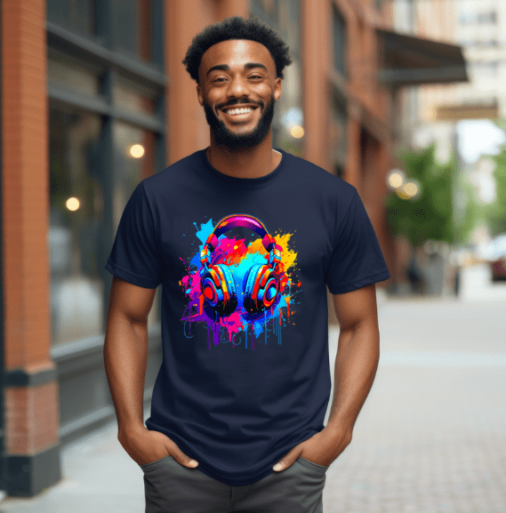 Trendy Headphone T-Shirt - Creations by Stephanie