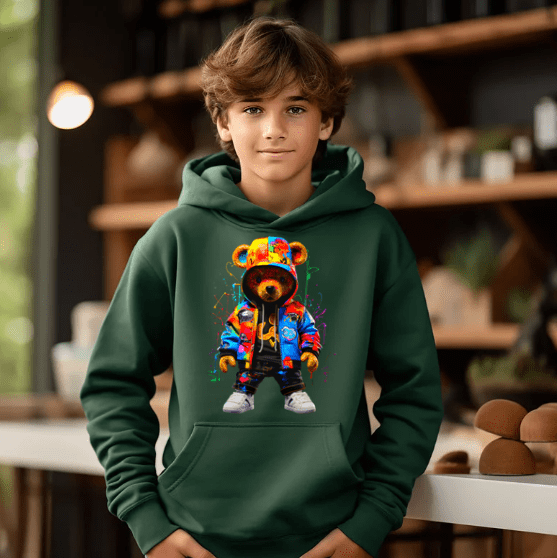 HipHop Bear Hoodie - Creations by Stephanie