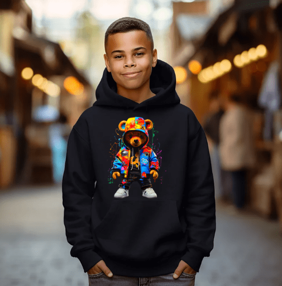 HipHop Bear Hoodie - Creations by Stephanie