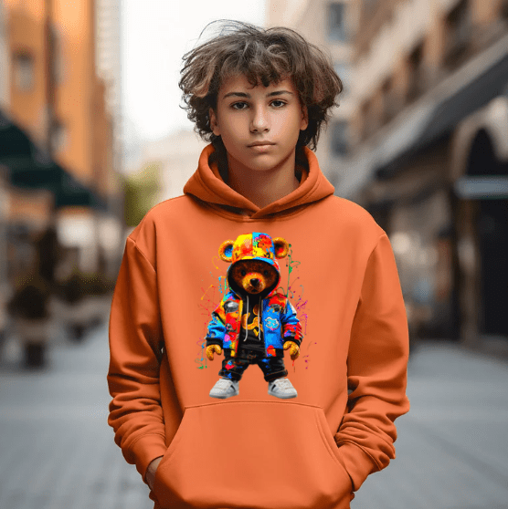 HipHop Bear Hoodie - Creations by Stephanie