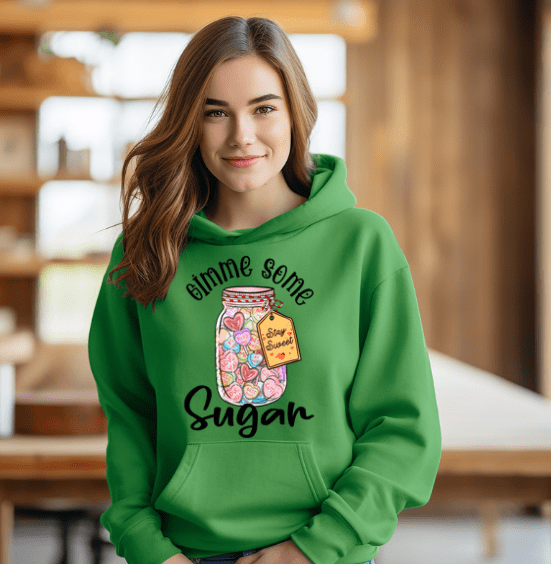 Valentines Day Gimme Some Sugar Hoodie. - Creations by Stephanie