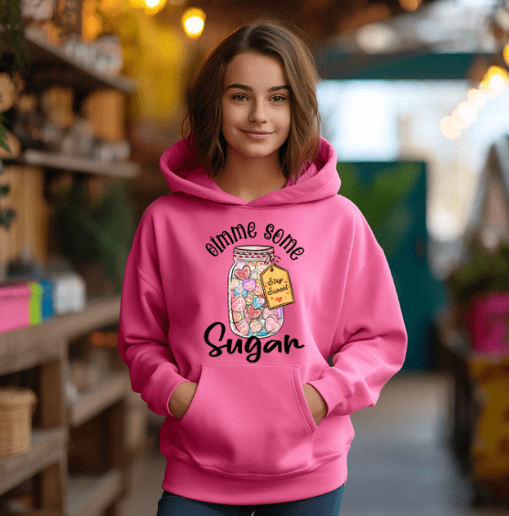 Valentines Day Gimme Some Sugar Hoodie. - Creations by Stephanie