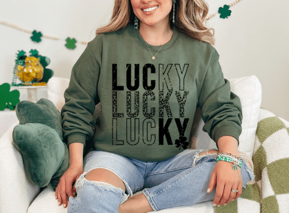 St. Patrick's Day LUCKY Crewneck! - Creations by Stephanie