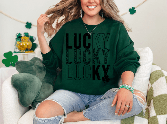 St. Patrick's Day LUCKY Crewneck! - Creations by Stephanie