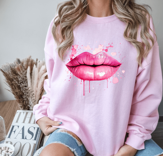 Graphic Lips Crewneck - Creations by Stephanie