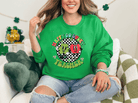 Retro Happy Go Lucky Teacher Crewneck - Creations by Stephanie