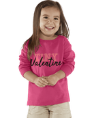 Tiny Valentine Rabbit Skins Toddler Long- Sleeve T-shirt - Creations by Stephanie