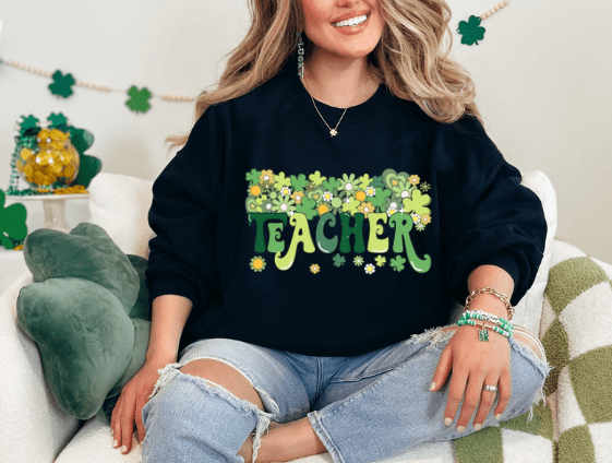 St. Patrick's Day Teacher Crewneck - Creations by Stephanie