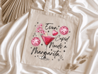 Valentines Day "Even Cupid Needs a Margarita" Canvas Tote Bag - Creations by Stephanie